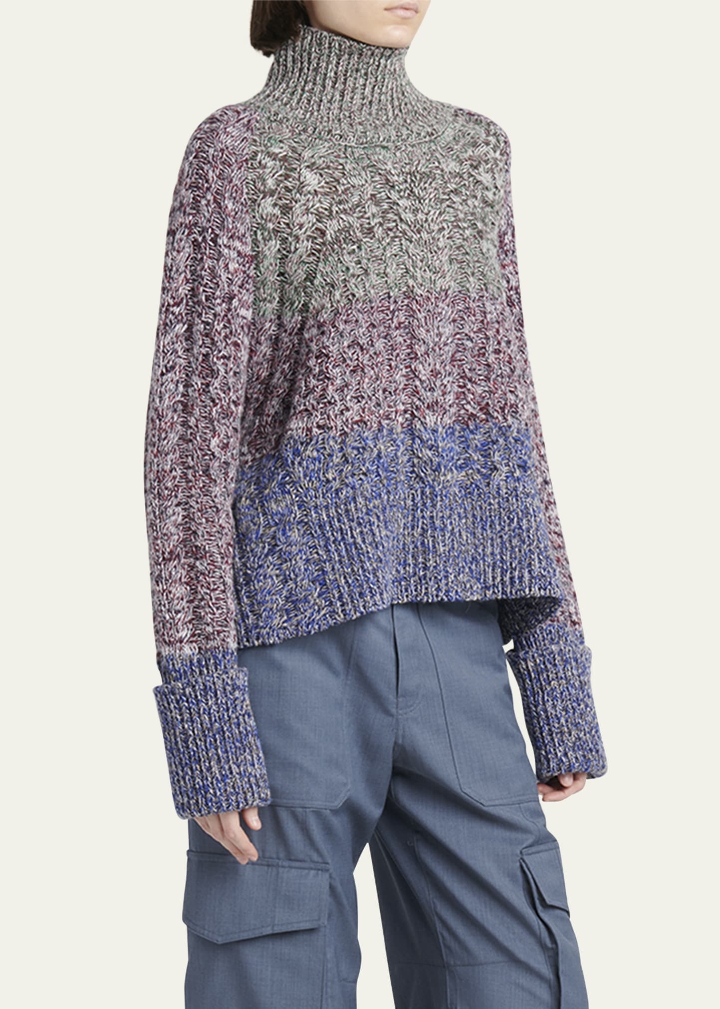 Journey Cable-Knit Turtleneck Sweater - 4