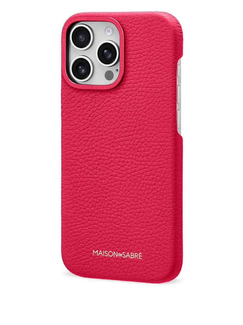 iPhone 16 Pro raised camera leather phone case 3