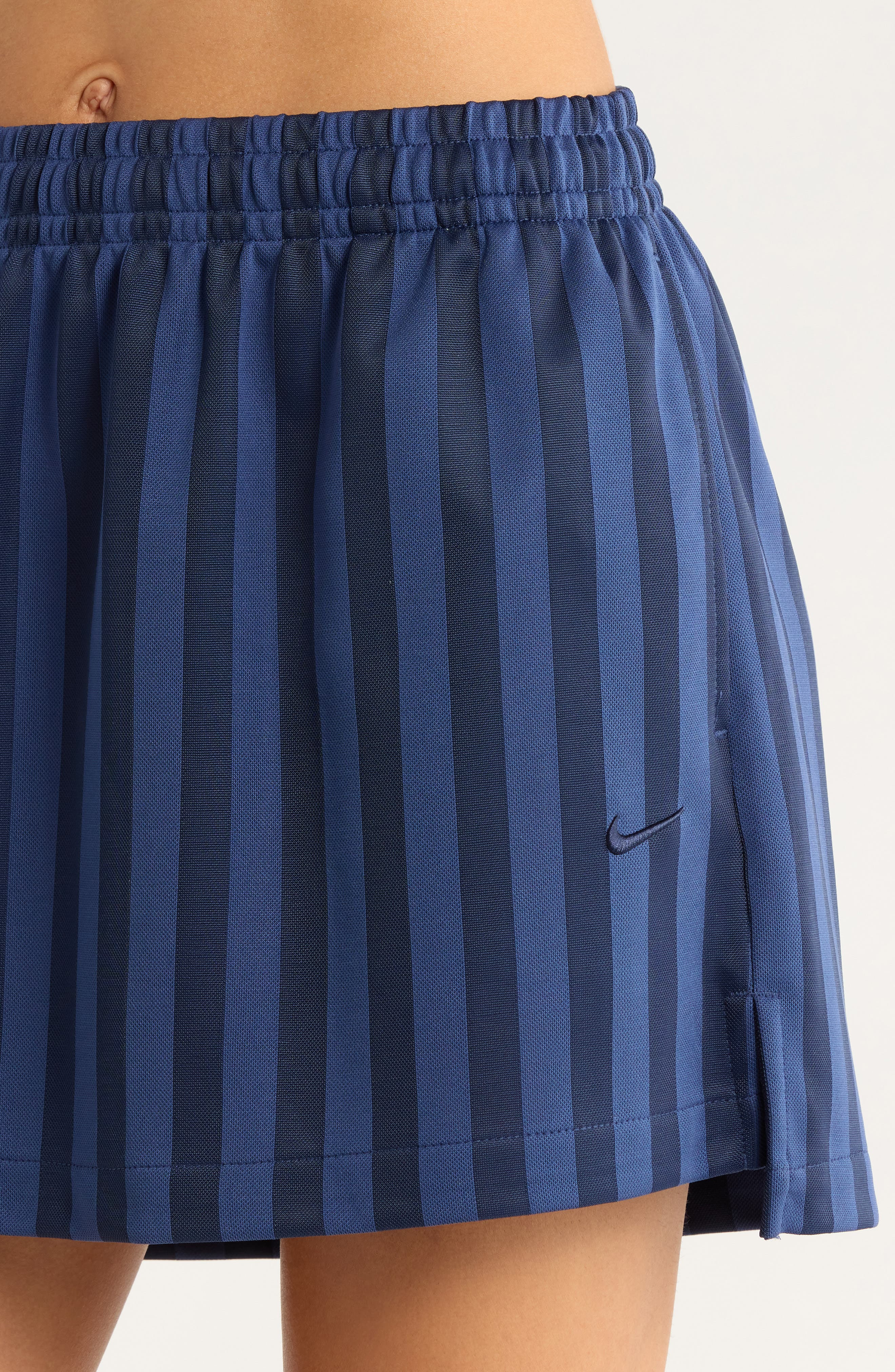 Nike Sportswear Jacquard Stripe Miniskirt in Midnight Navy/Obsidian at Nordstrom - 4