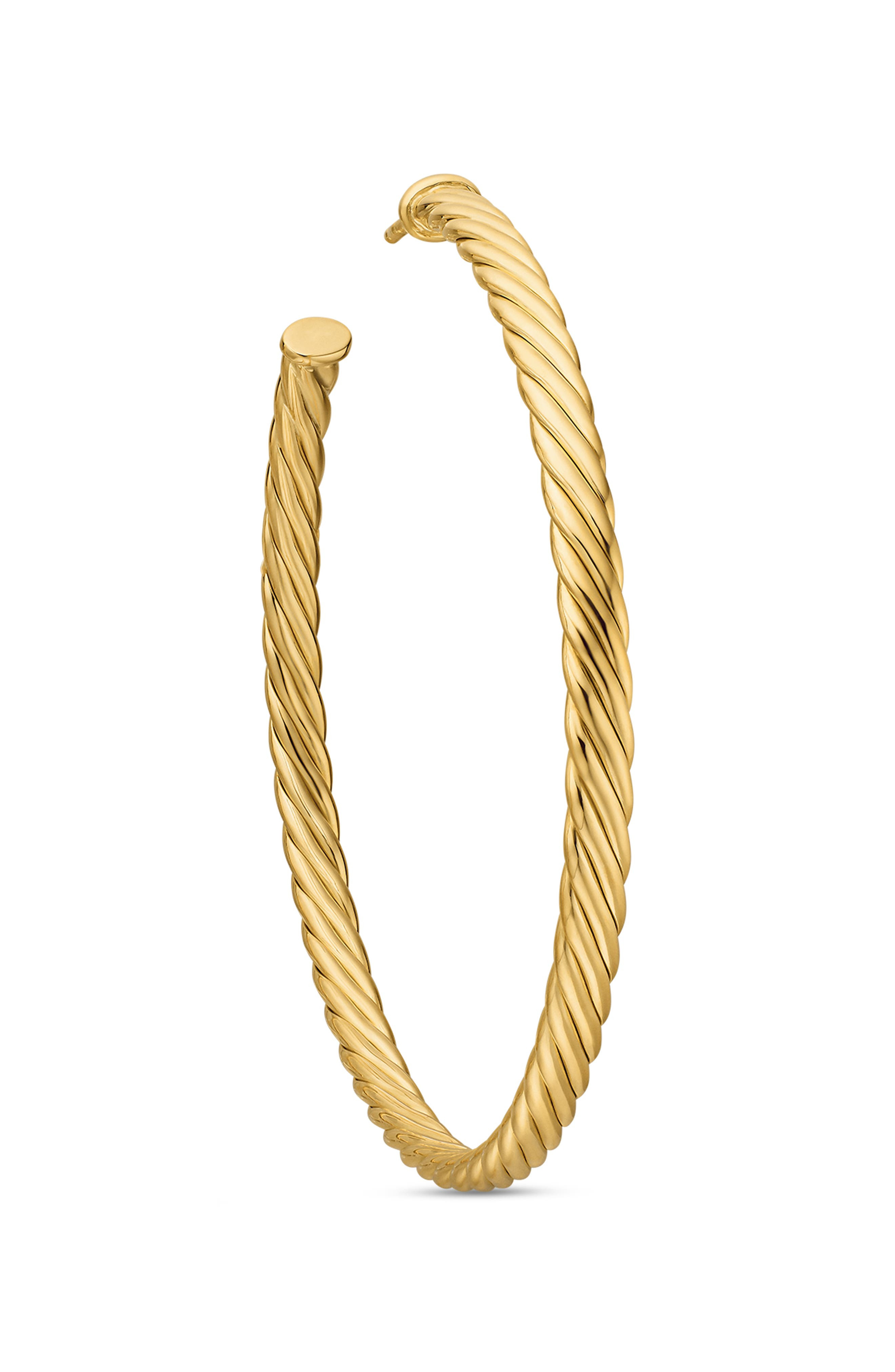 David Yurman Cable Spiral Hoop Earrings in Gold at Nordstrom - 5