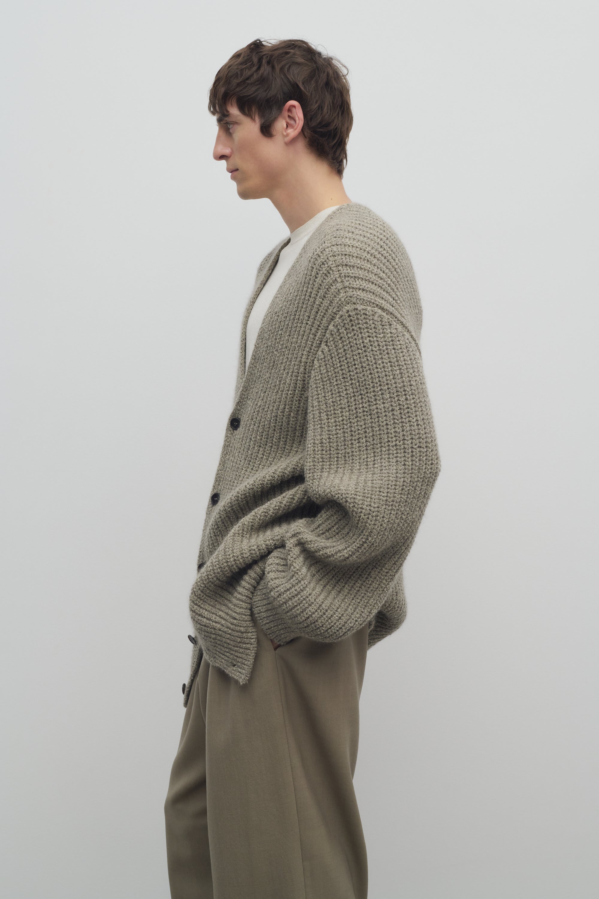 Gert Cardigan in Mohair and Silk - 4