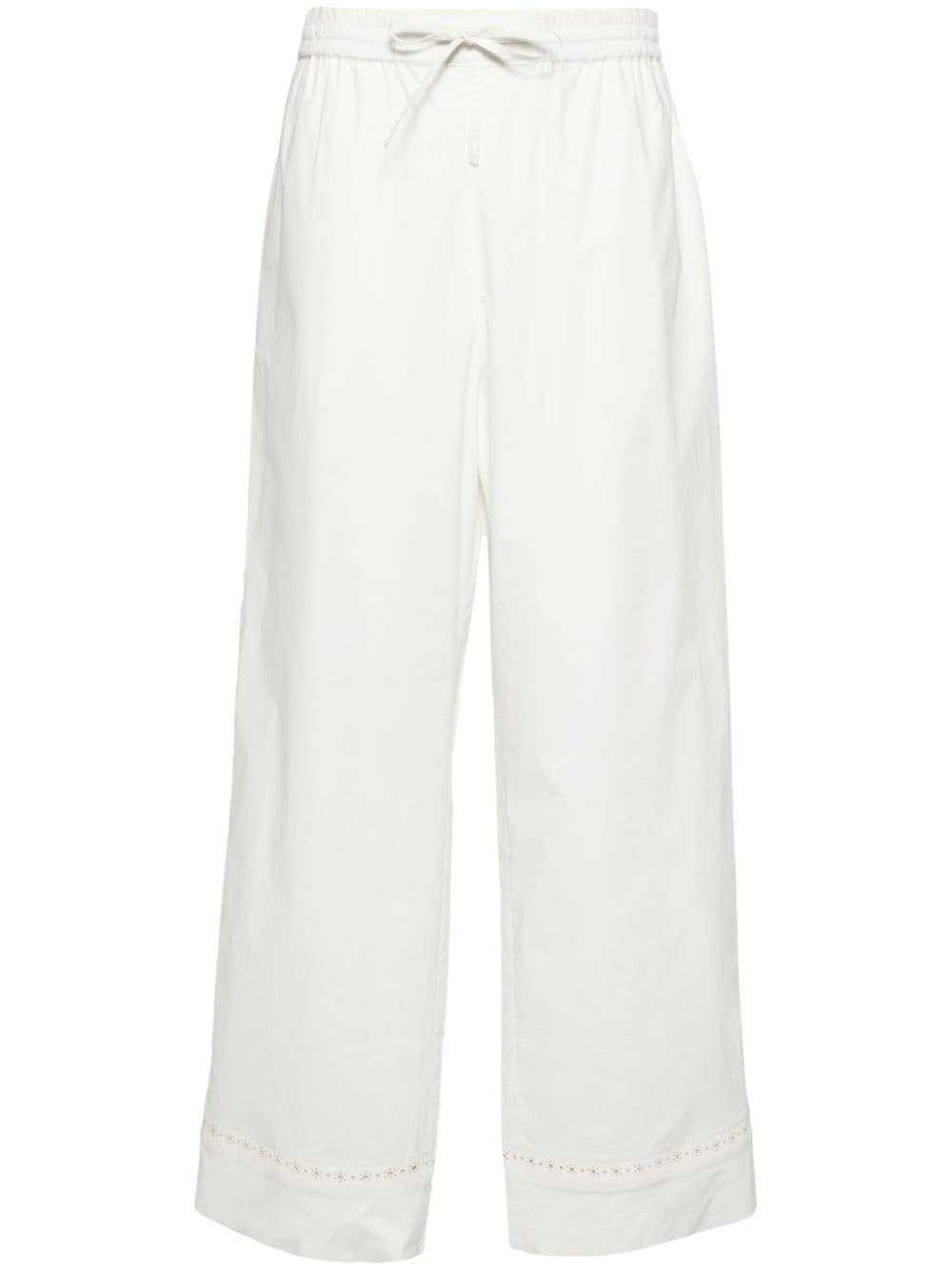 high-waist straight-leg trousers - 1