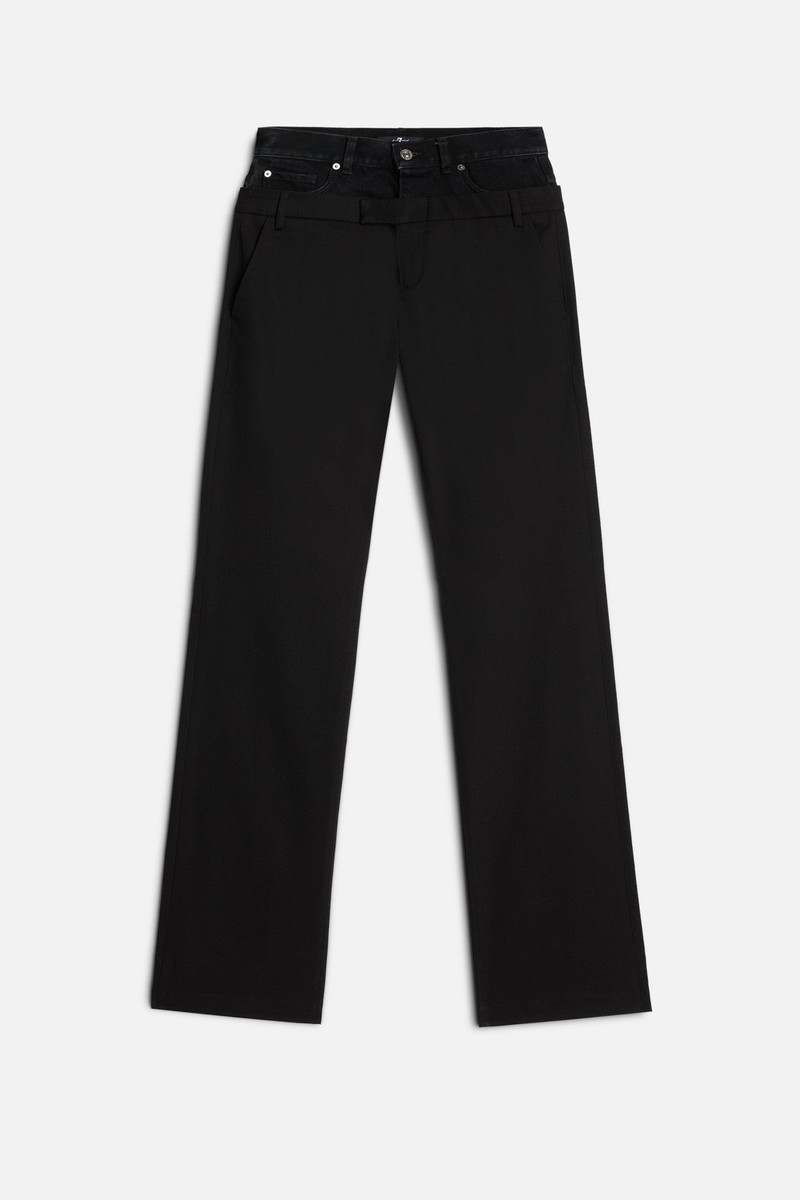 Double Waist Trouser in Black 1