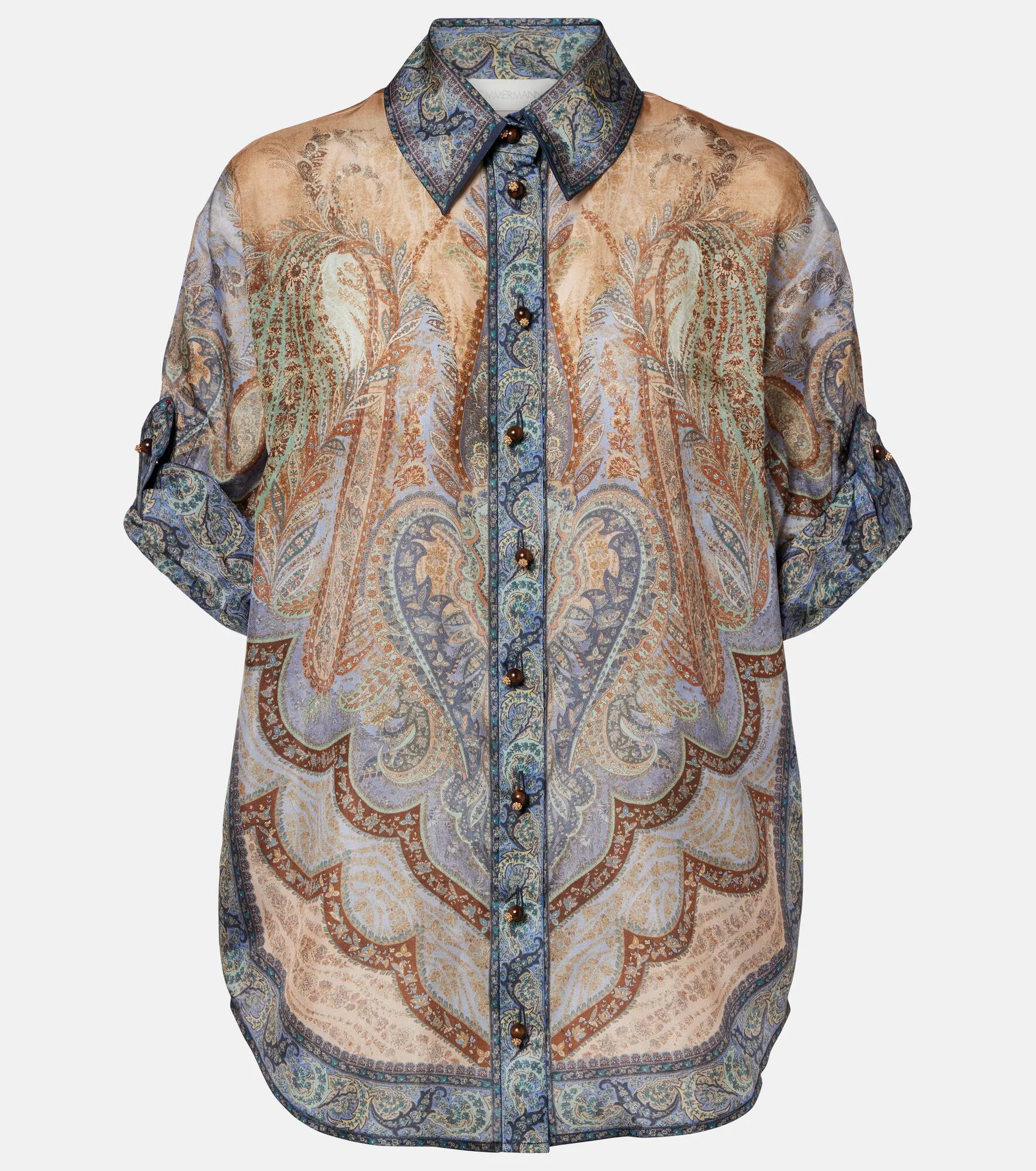 Wanderlust printed silk top - 1