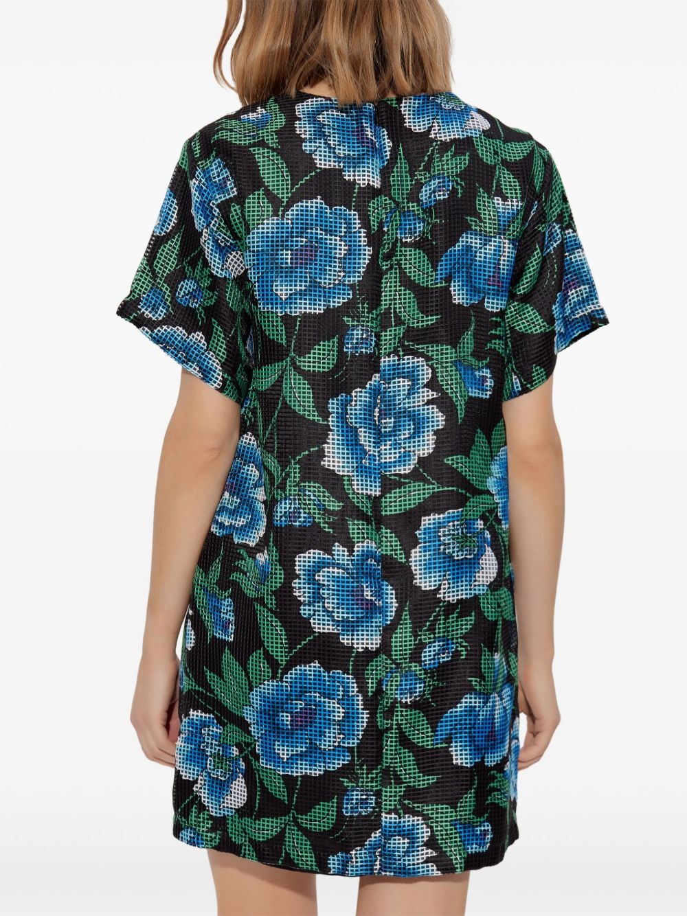 Peonies mini dress - 3