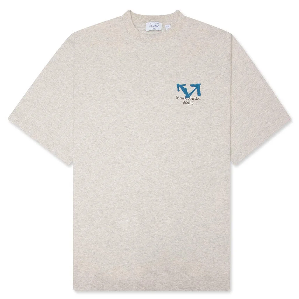 BLUE HALF ARROW SKATE S/S TEE - GREY MELANGE - 1