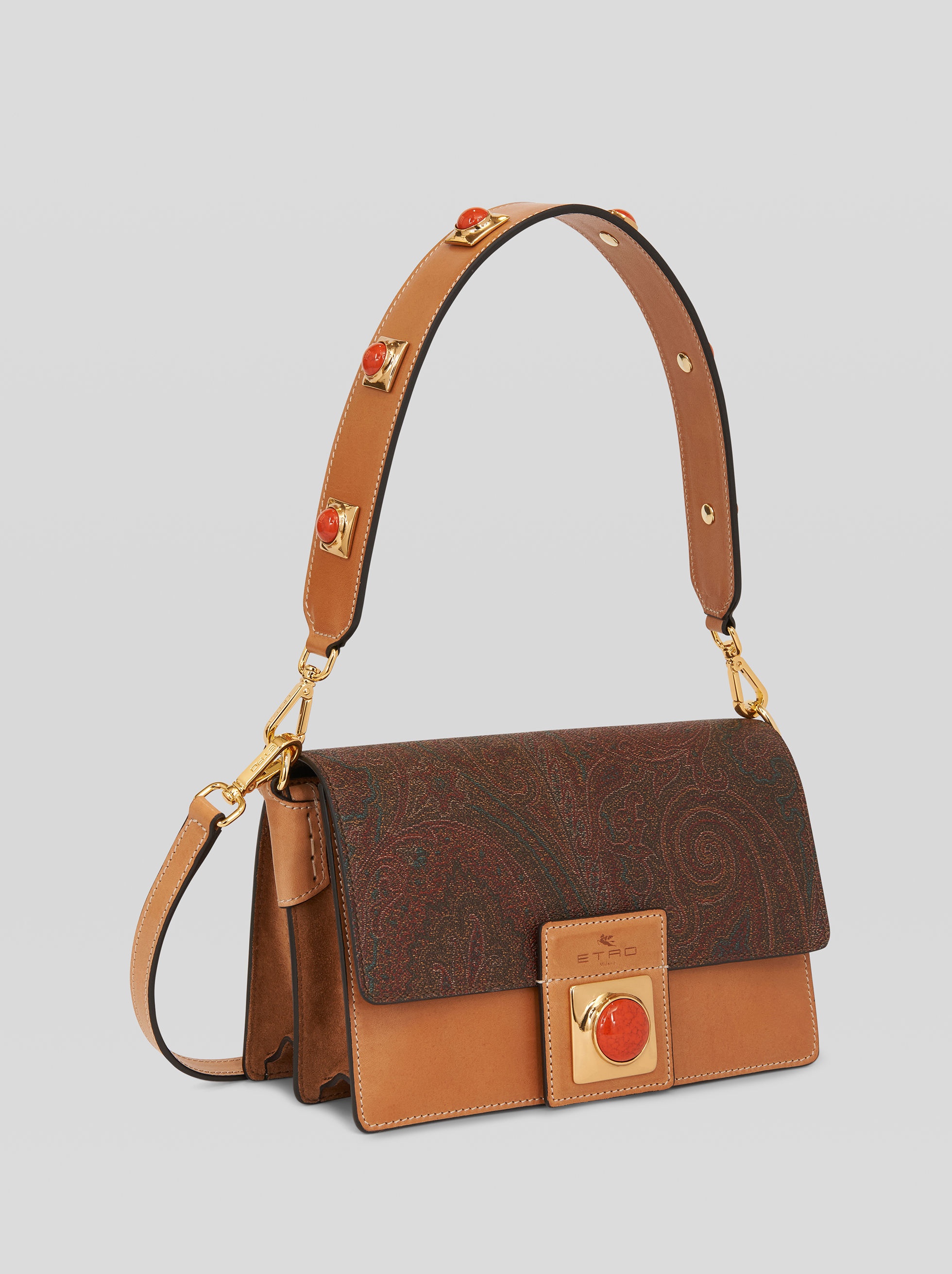 CROWN ME HANDBAG WITH CORAL STONES - 5