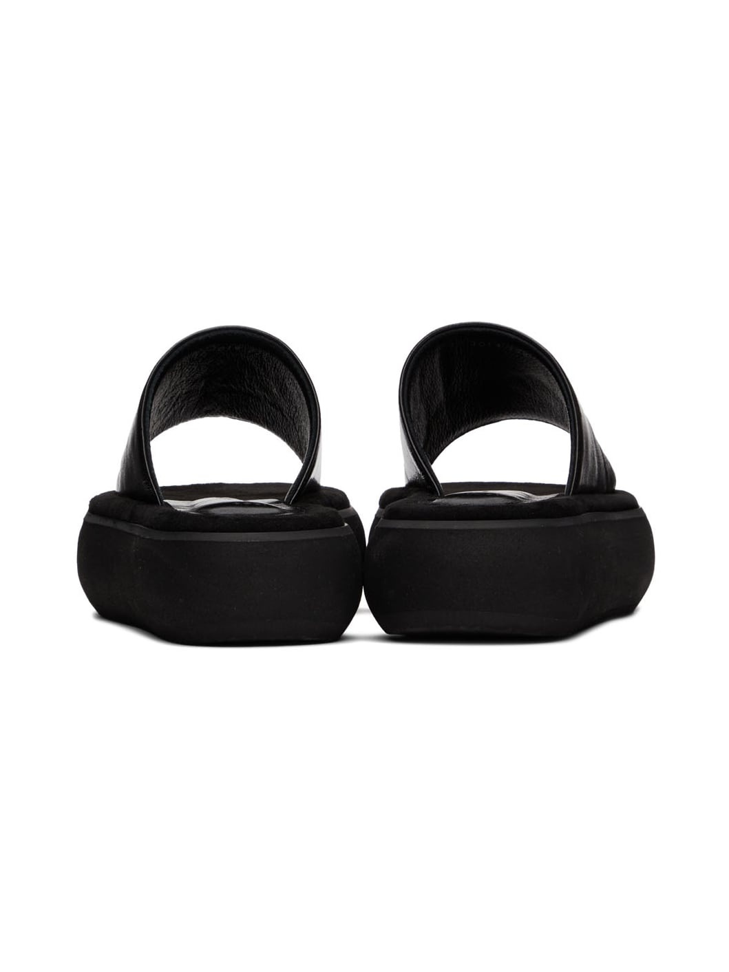 Black Boat Padded Platform Slides - 2