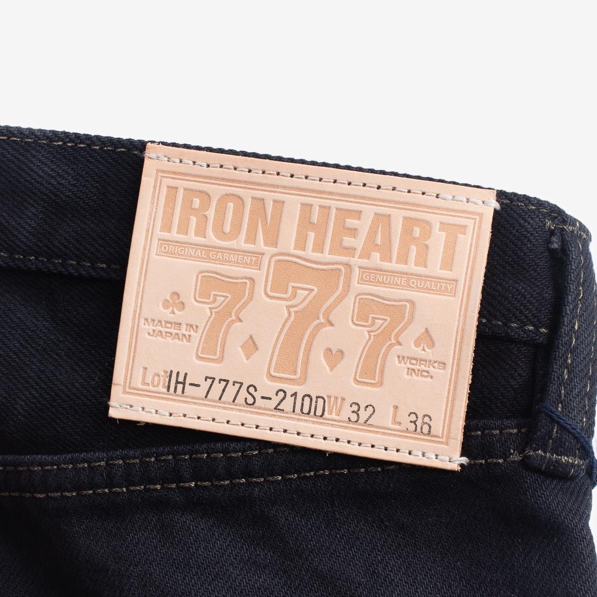 IH-777S-21od 21oz Selvedge Denim Slim Tapered Cut Jeans - Indigo Overdyed Black - 6