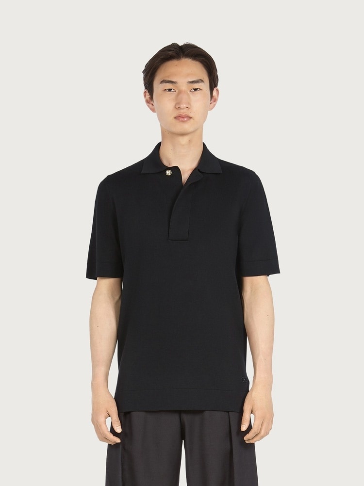 SILK AND COTTON POLO - 2