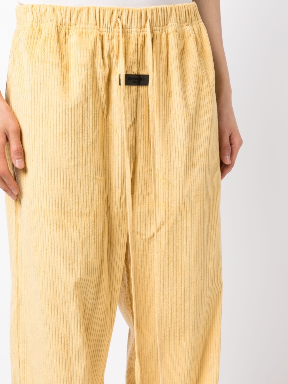 drawstring corduroy track pants - 5