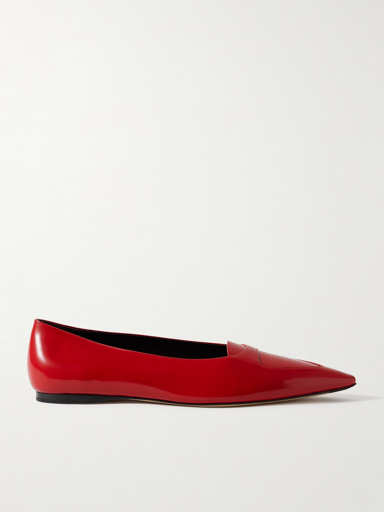 Viv Glossed-leather Ballet Flats - 1