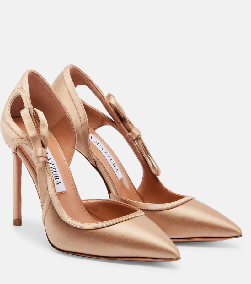 Soave 105 bow-detail satin pumps 1