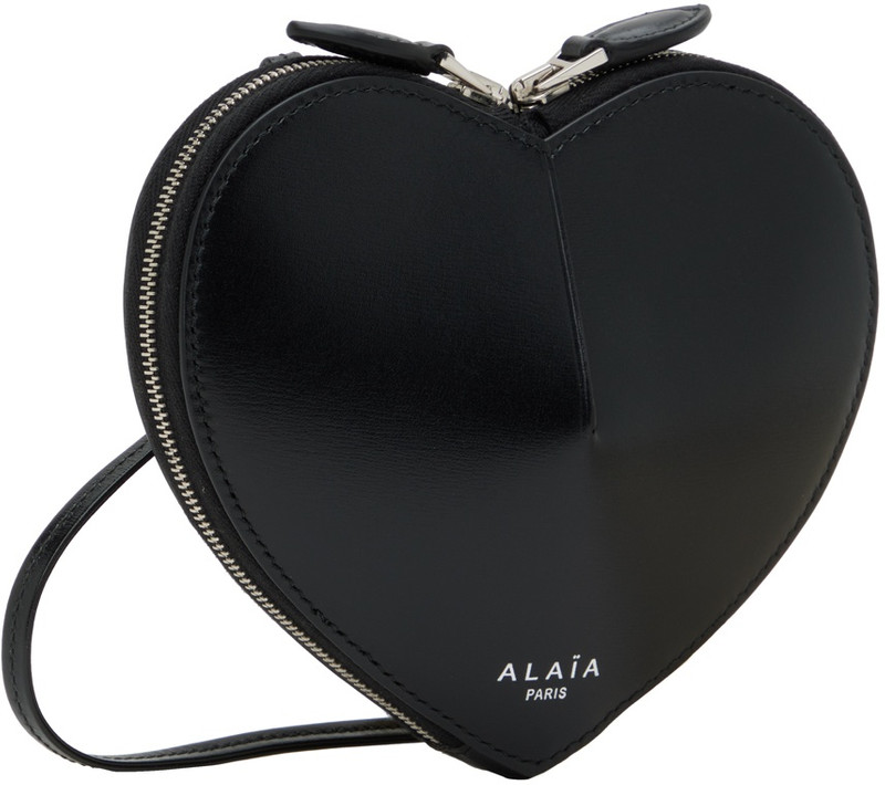 Alaïa Black Mini 'Le Cœur' Coin Pouch outlook