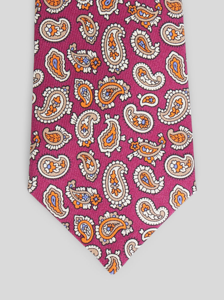 MICRO PAISLEY SILK TIE - 3