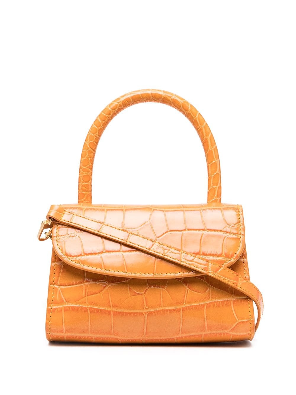 mini crocodile-effect tote - 1