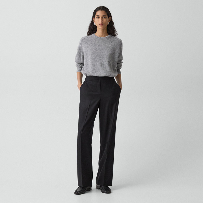 Wide-Leg Pull-On Pant in Sleek Flannel 2