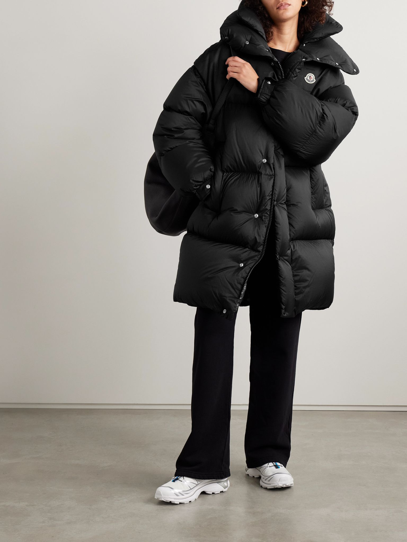 Verone convertible hooded quilted shell down coat Black - 2