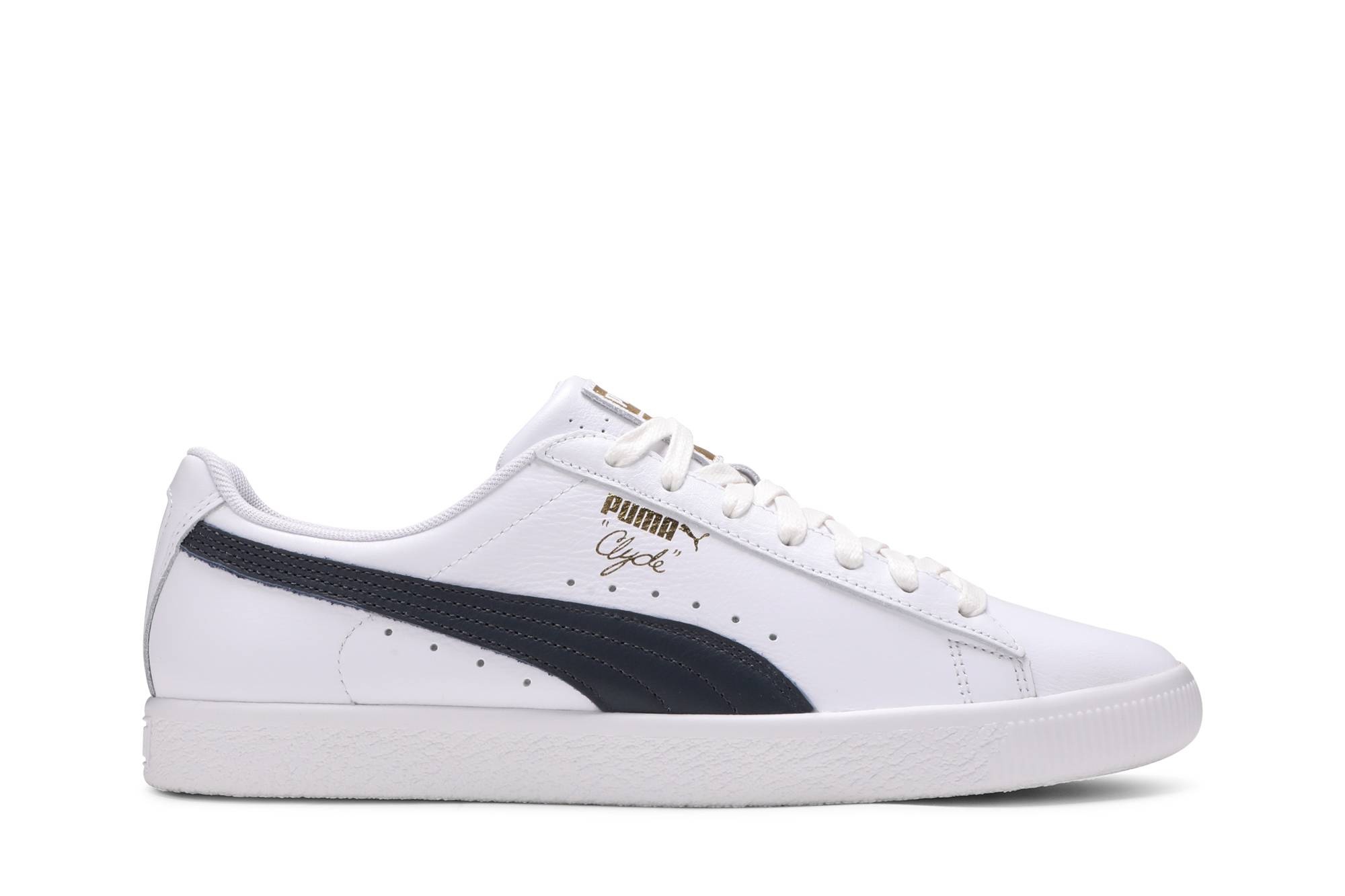 Clyde Core Leather Foil 'White Navy' - 1