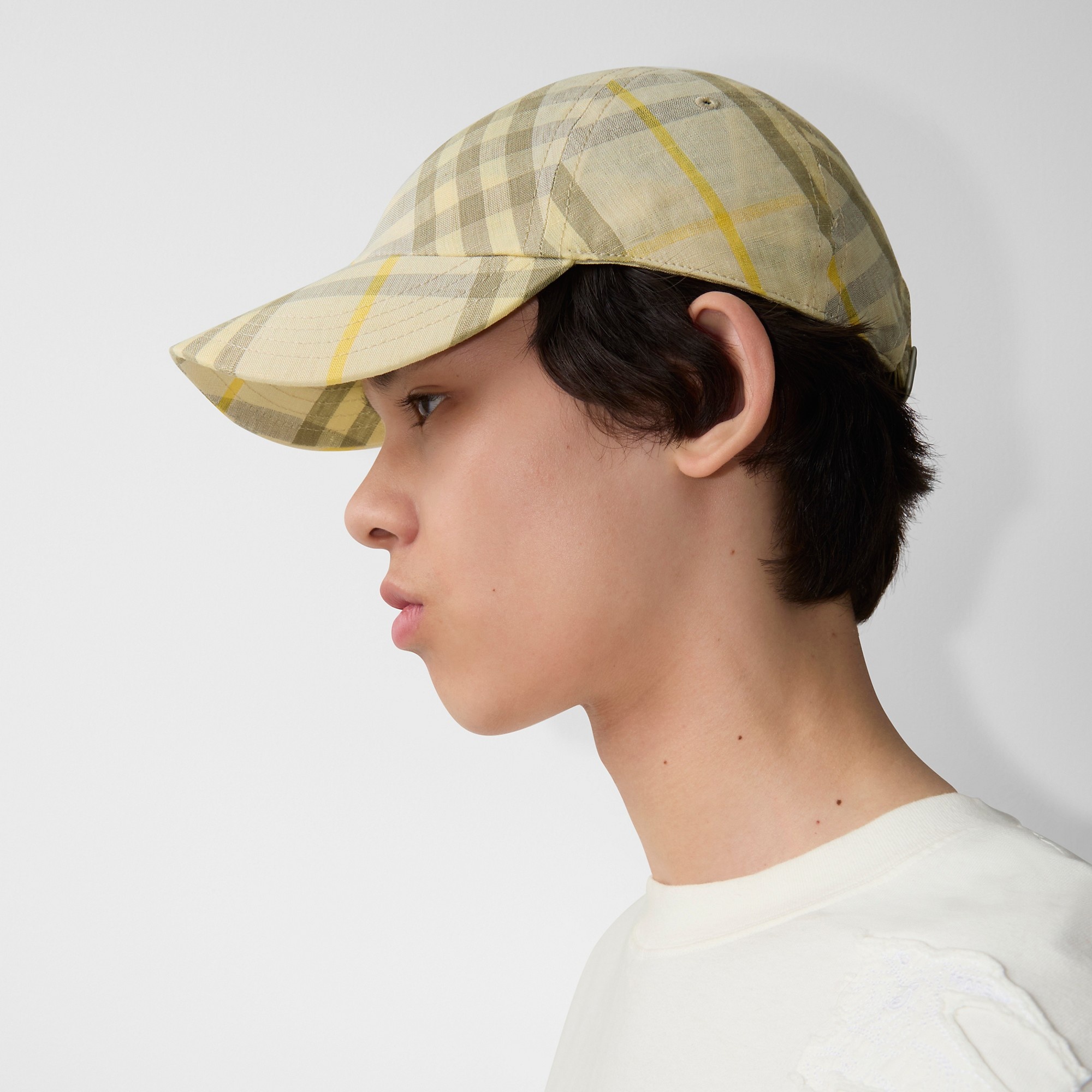 Check Linen Baseball Cap - 5