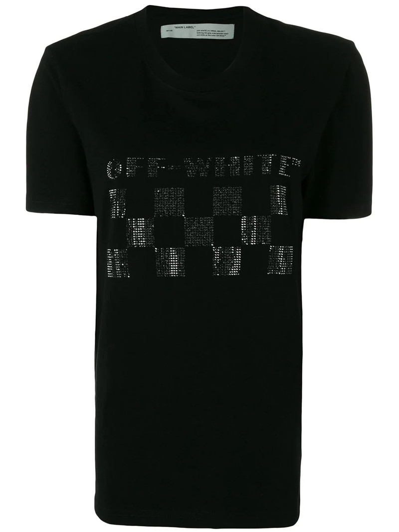 embellished logo print T-shirt 1
