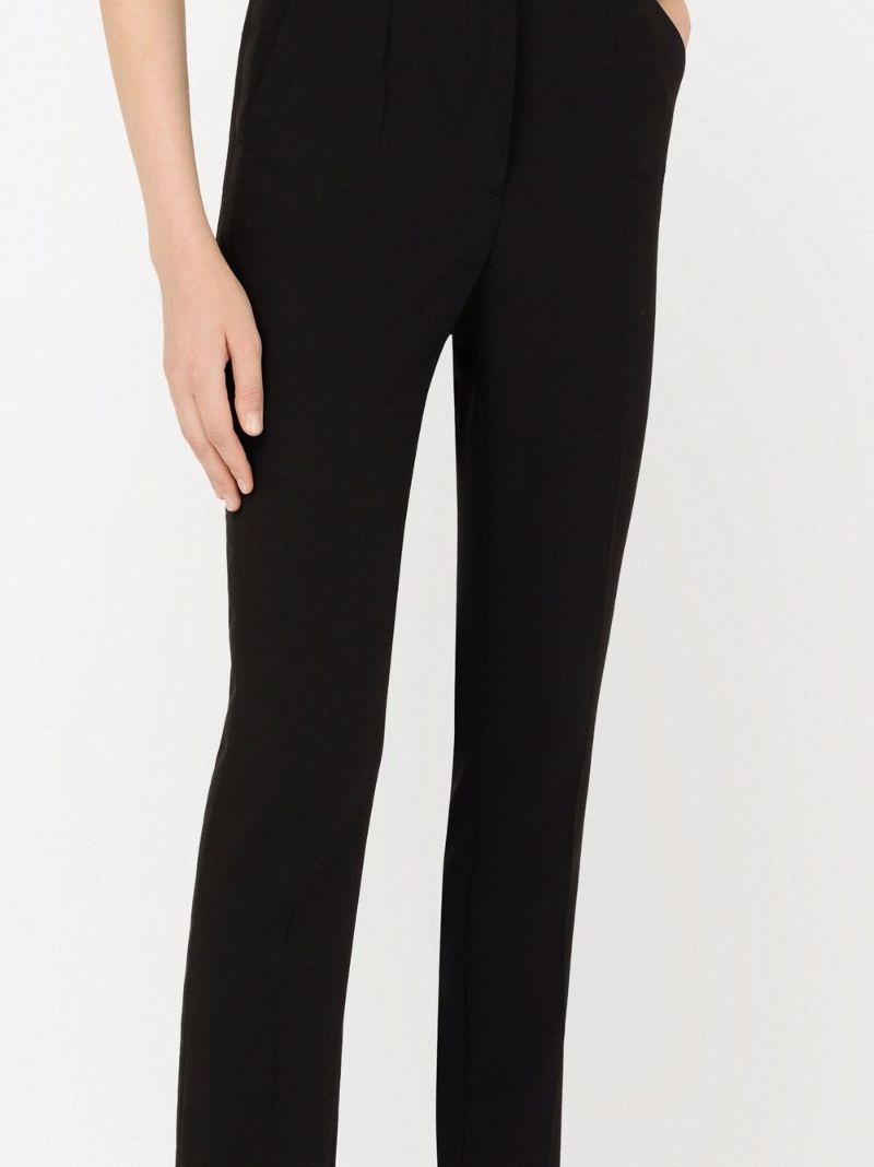 slim-fit high-waisted trousers - 5