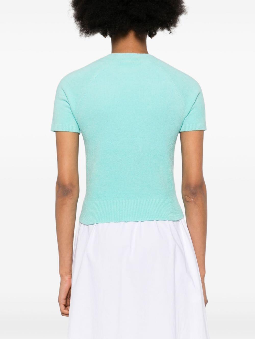 jacquard-logo knitted top - 4