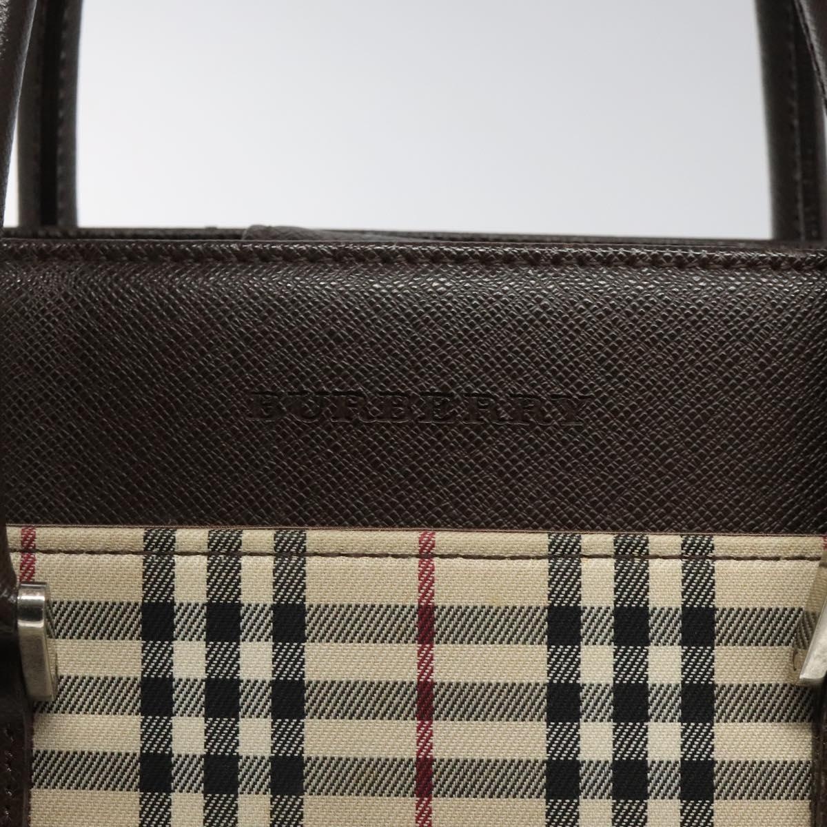 Burberry Nova Check Hand Bag Canvas Beige - 14