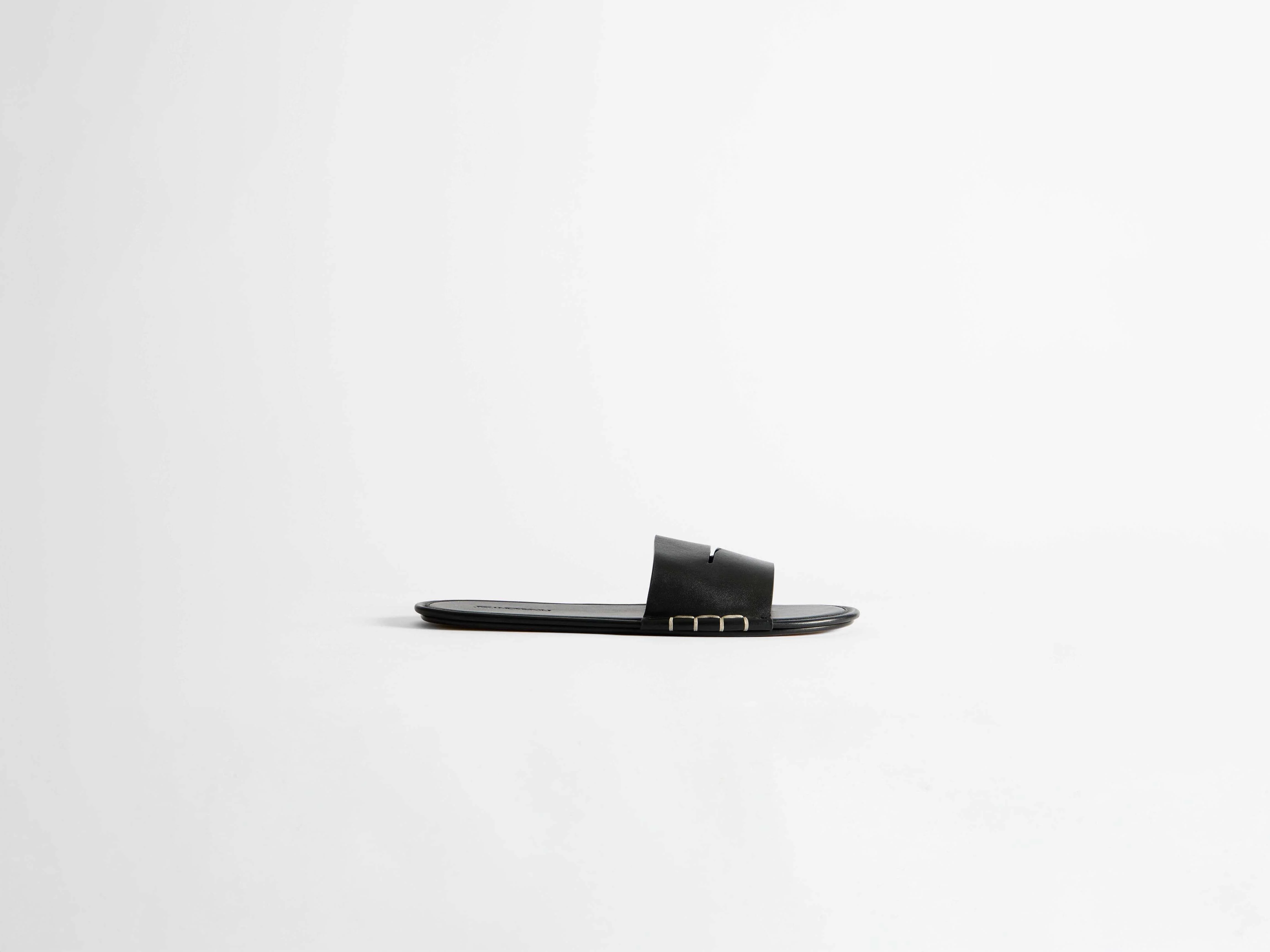 MENS LOAFER SLIDES IN BLACK - 1