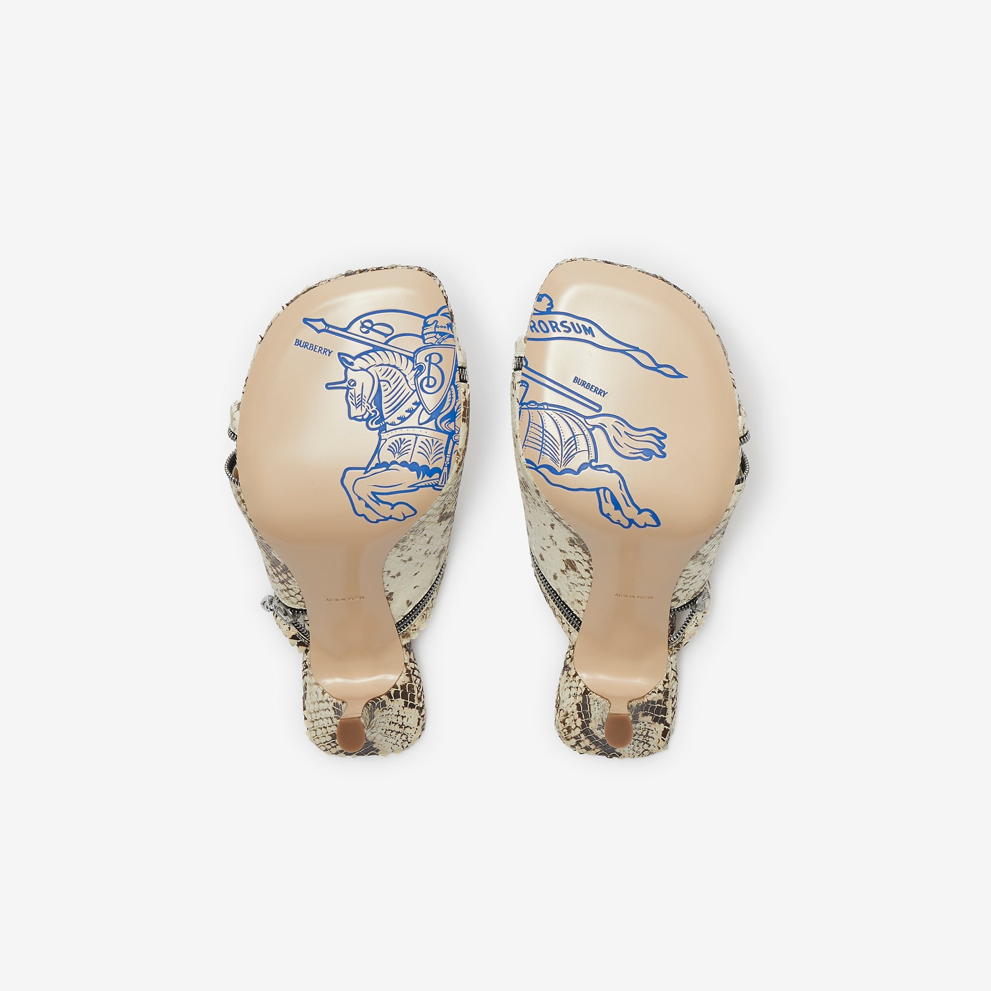 Leather Peep Sandals - 6