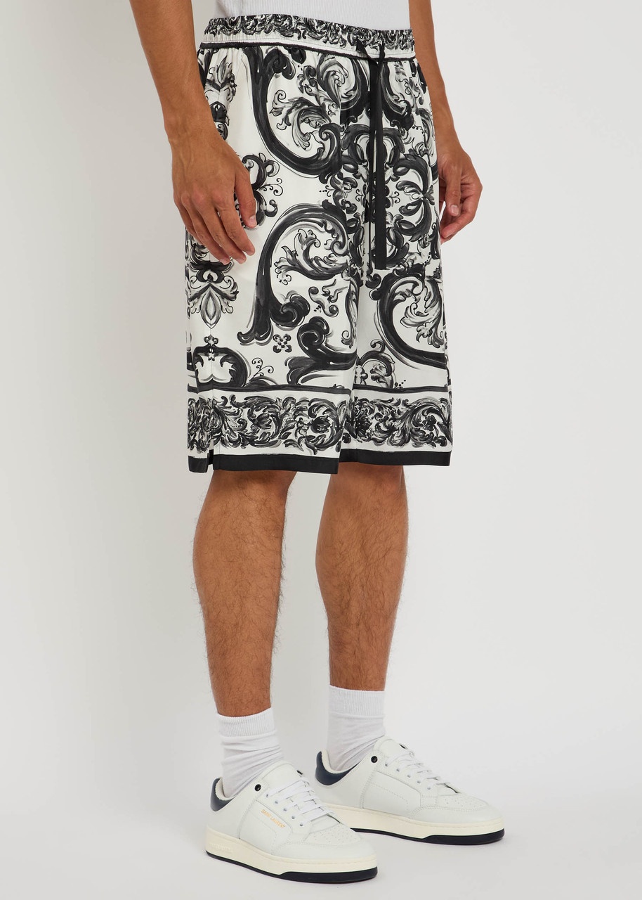 Dolce & Gabbana Majolica Printed Silk-twill Shorts - 2