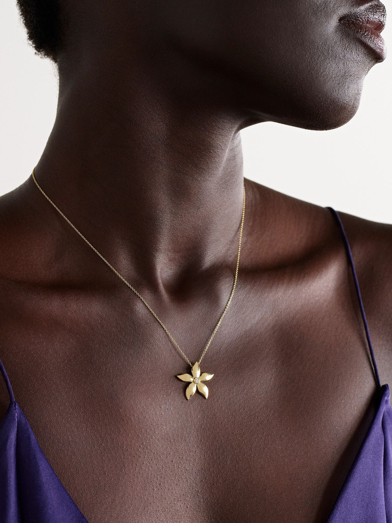 ILEANA MAKRI Blossom 18-karat gold diamond necklace Gold outlook