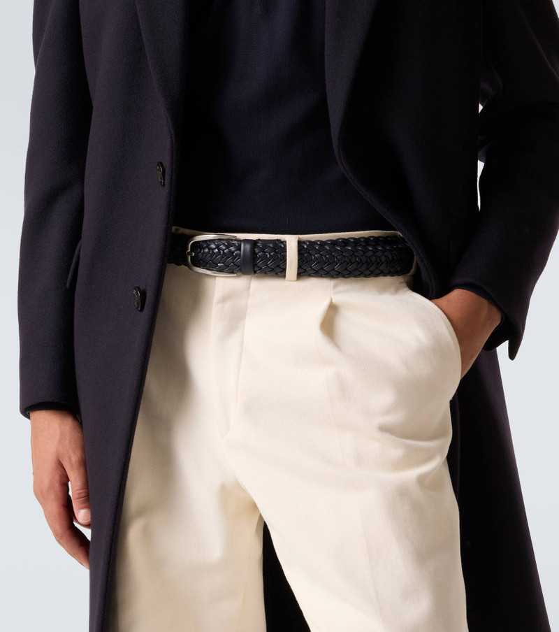 ZEGNA Braided leather belt outlook