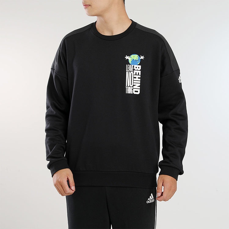 adidas Earth Letter Printing Casual Suit Men's Black GF0032 - 2