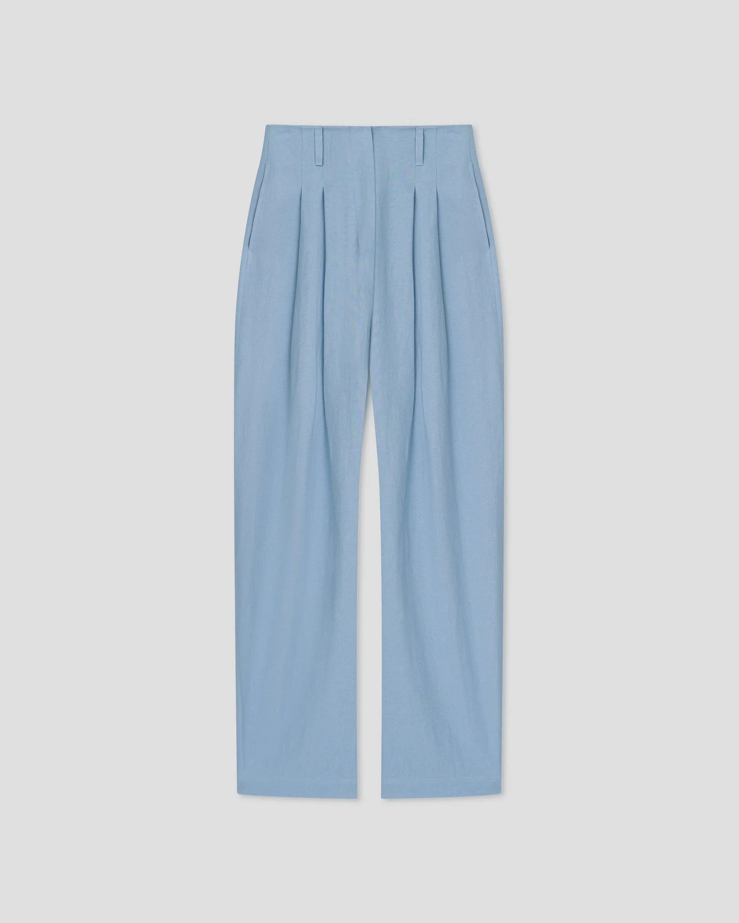 Linen Viscose Barrel-Leg Pants - 1