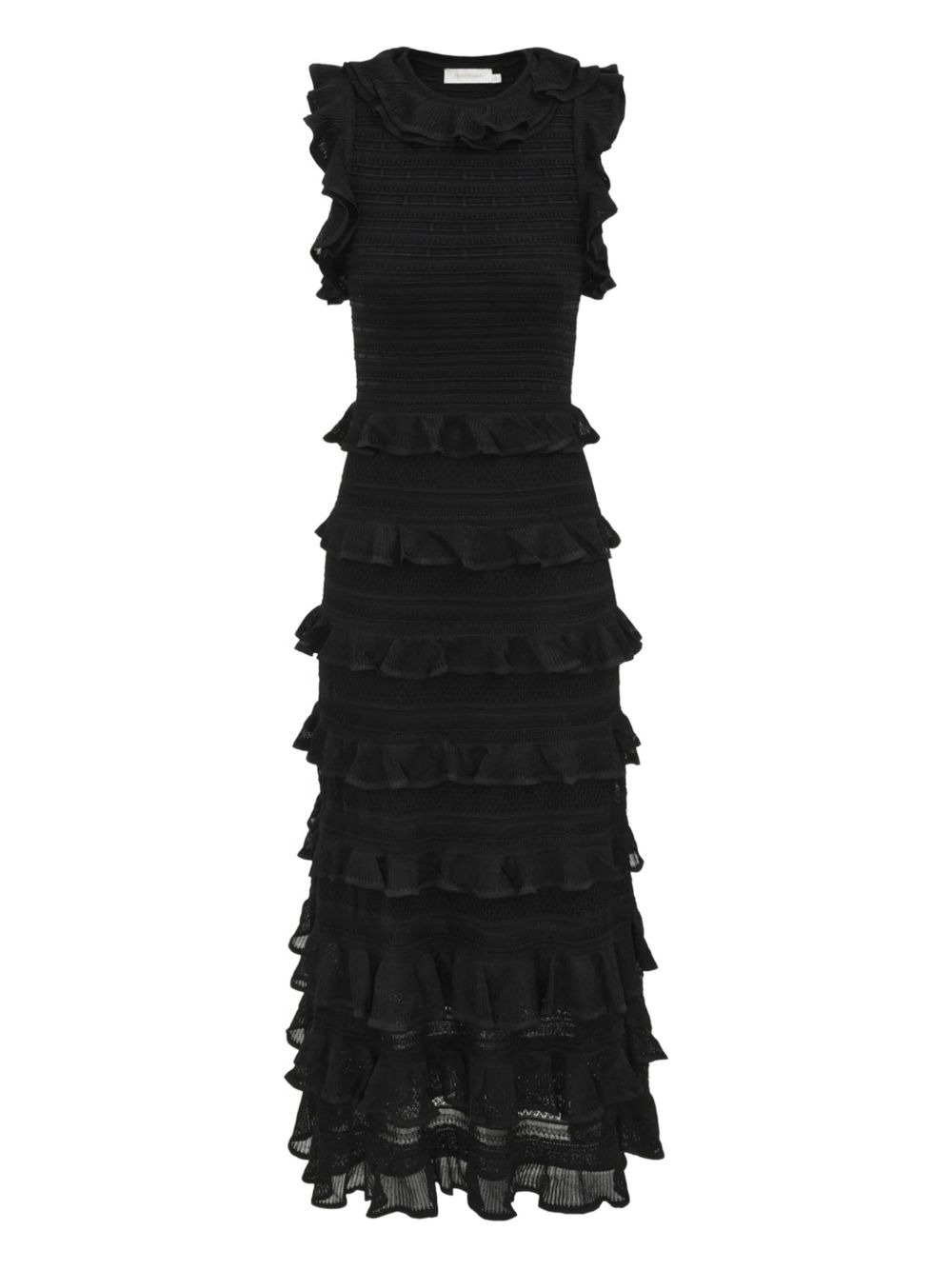 tiered ruffle midi dress - 1