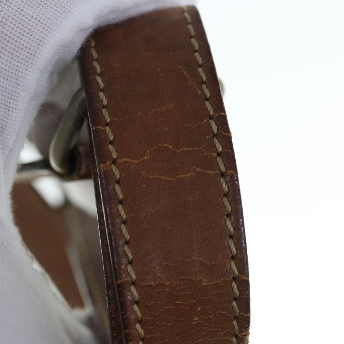 CELINE Macadam Canvas Shoulder Bag Pvc Leather Brown - 8