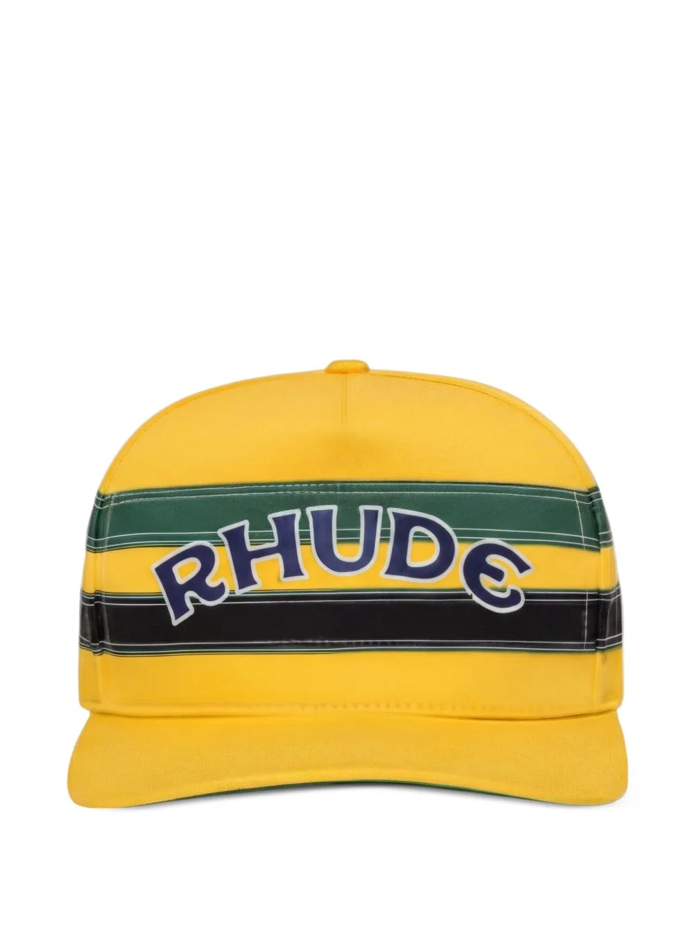 logo-print striped cap - 1