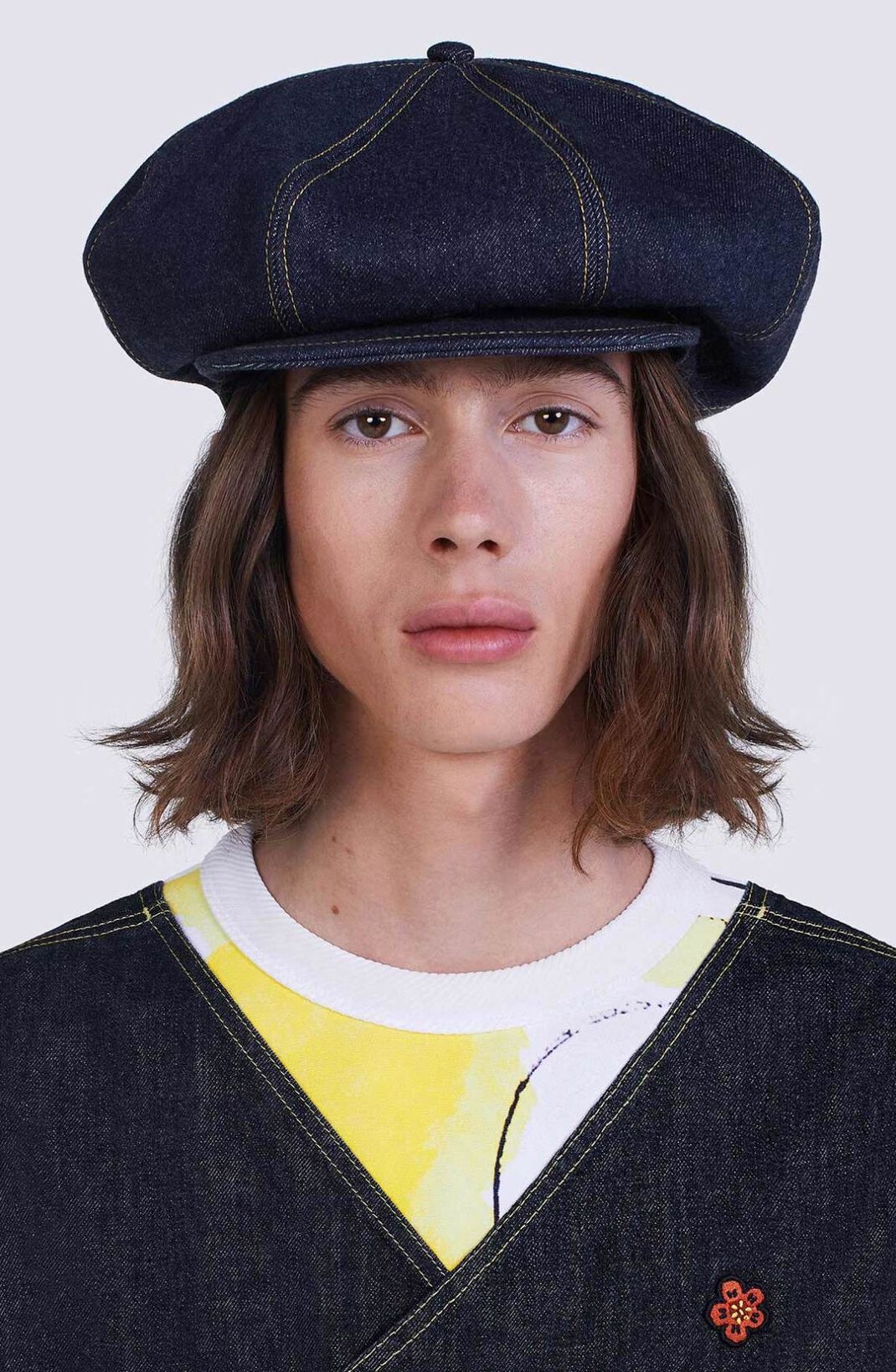 'Baker Boy' denim flat cap - 4