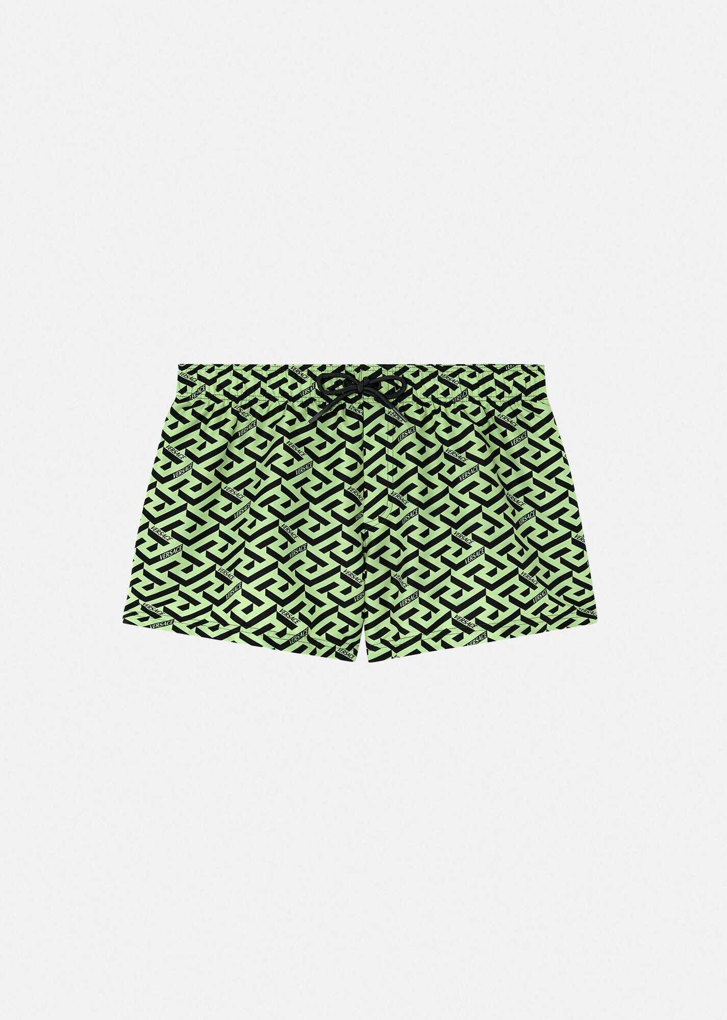 Greca Signature Print Short Swim Shorts - 1