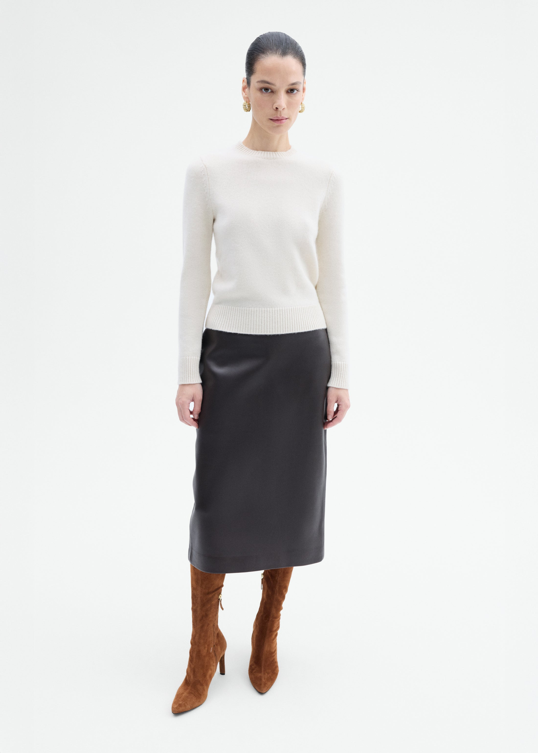 Crew Sweater in Cashmere - 3