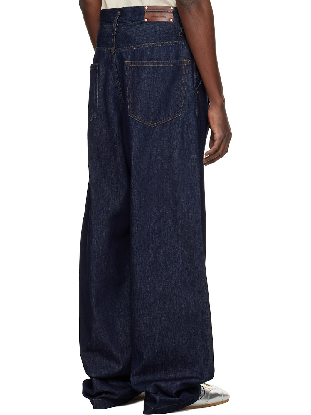 Indigo Pleated Jeans - 3