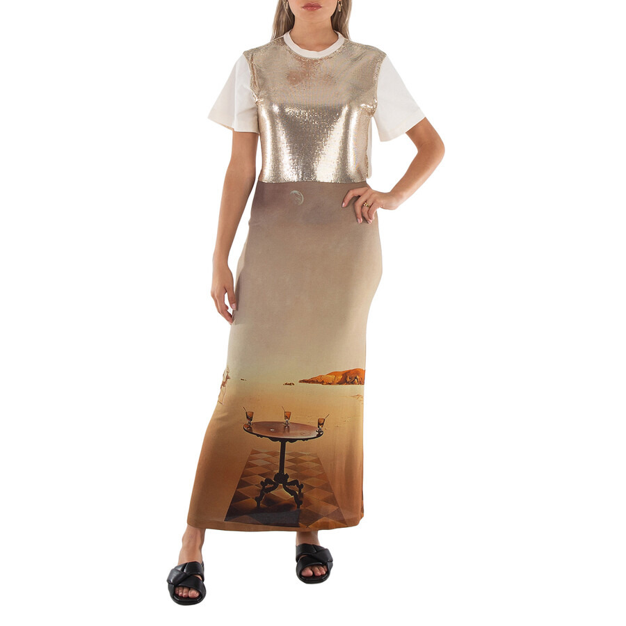 Rabanne Sequin Short-Sleeve Cropped Top - 9