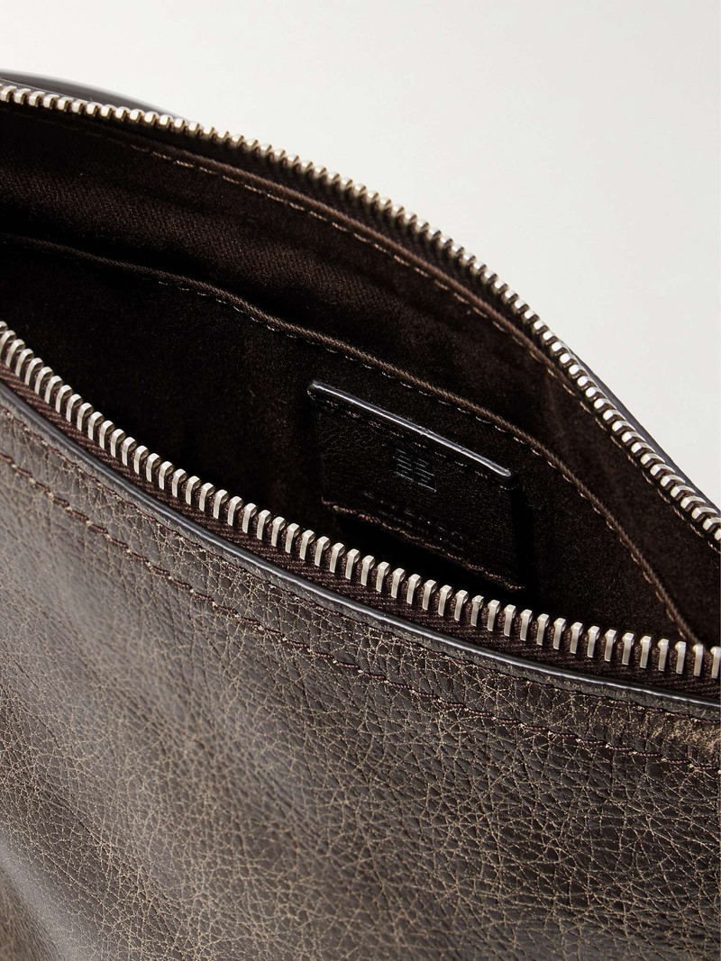 Voyou Small Crinkled-Leather Messenger Bag 3