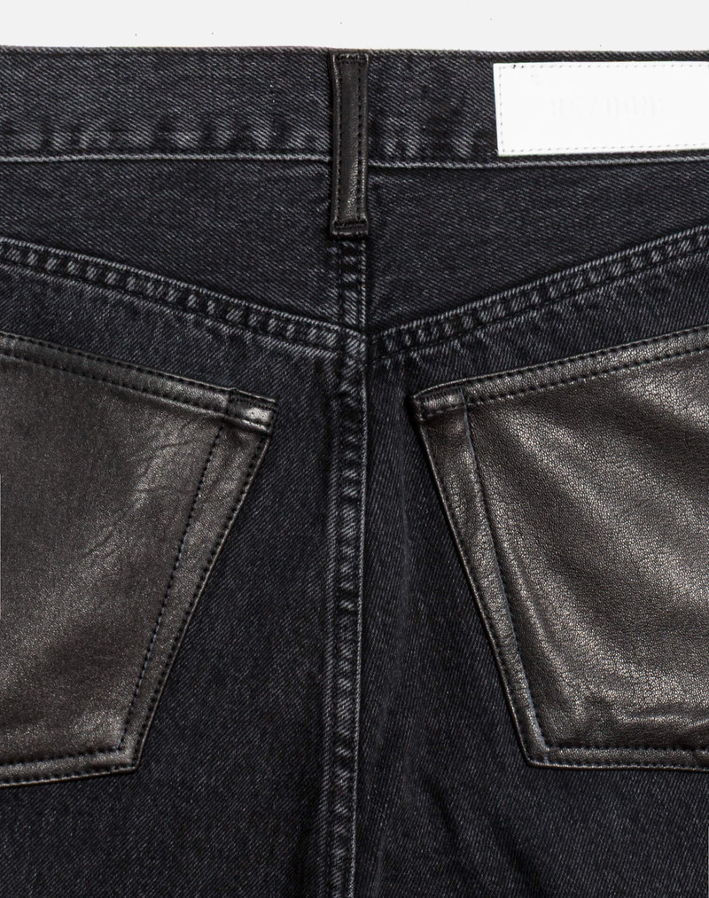 High Rise Wide Leg - Back To Black Leather 4
