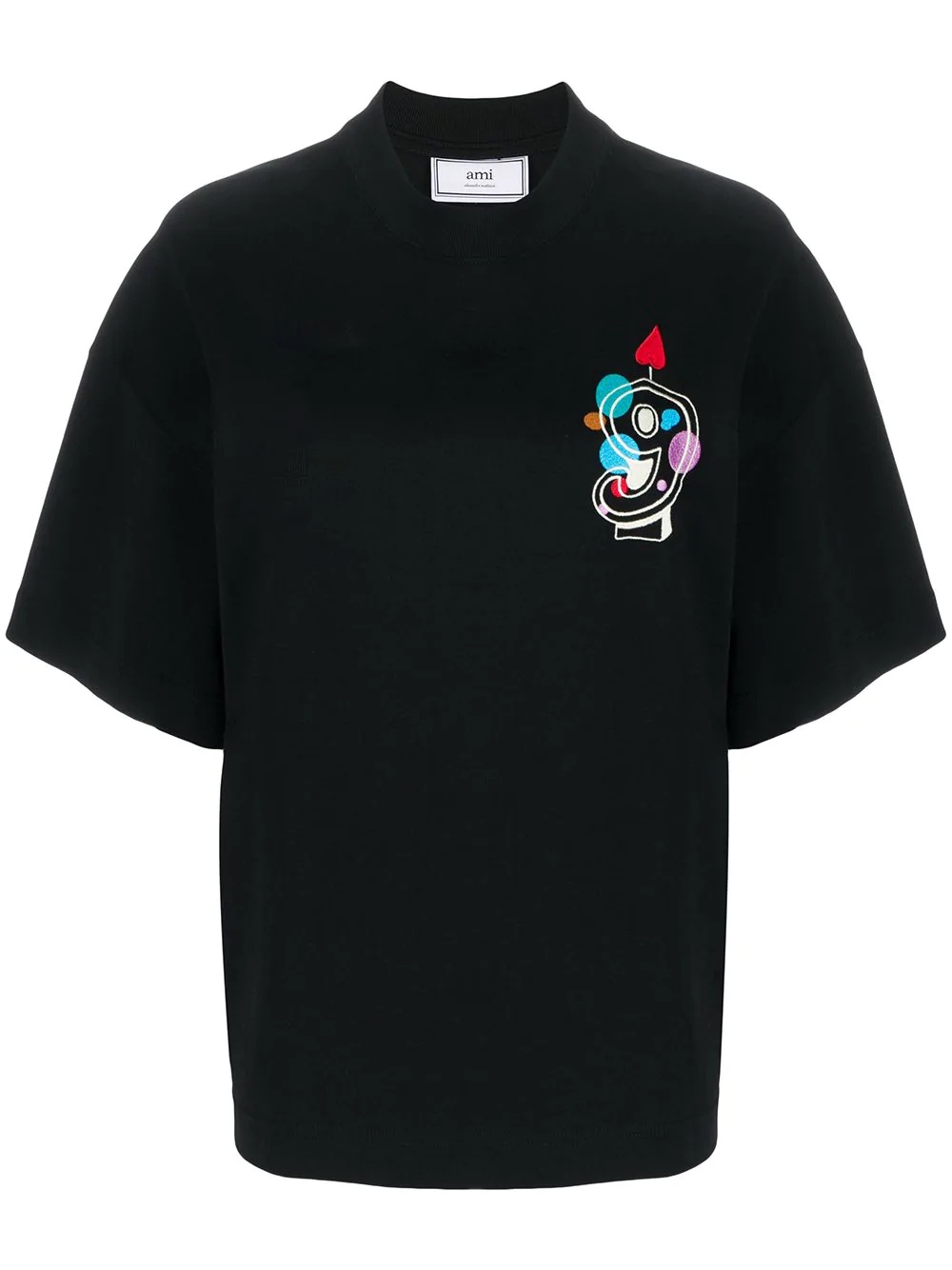 9-embroidered oversized T-shirt - 1