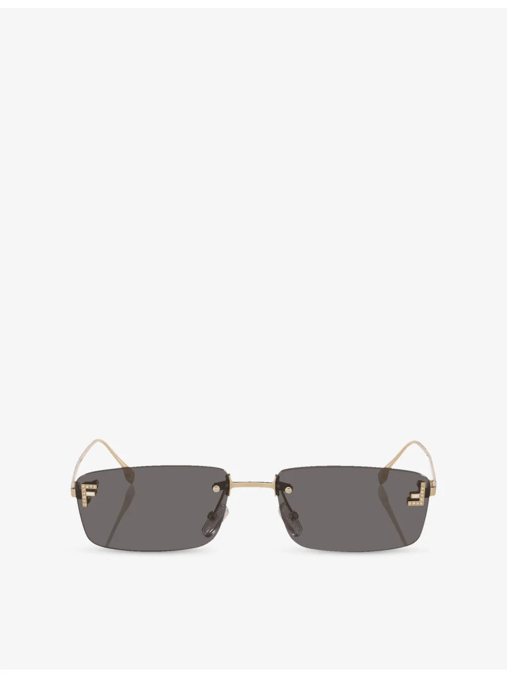 FE4172US First Crystals Square-Frame Metal Sunglasses - 1