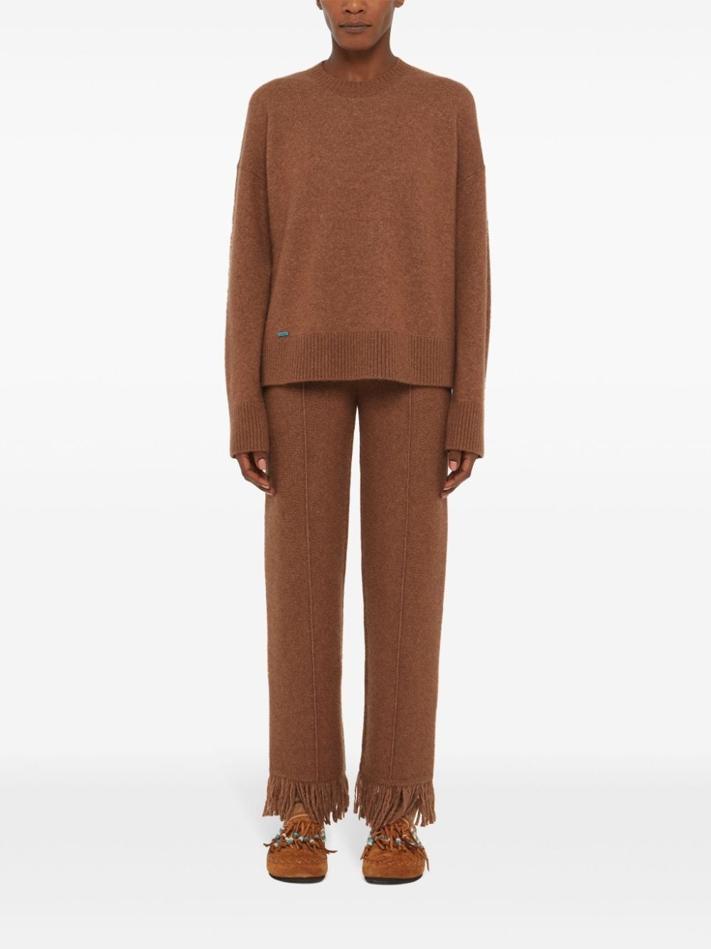 ribbed-edge cashmere-blend jumper - 3
