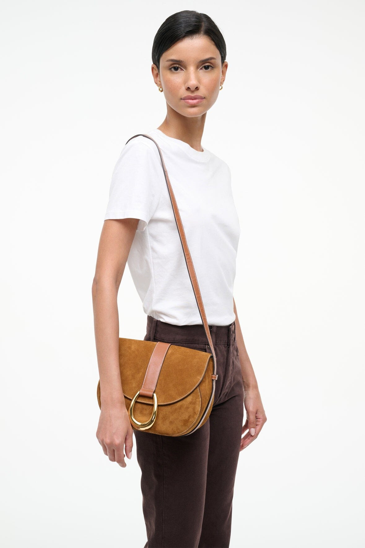 STAUD BELLA SADDLE BAG TAN - 4
