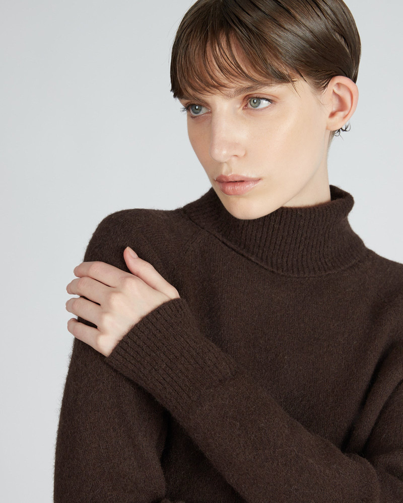 Regular fit polo neck in wool and Alpaca 4